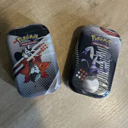 Pokemon Scarlet & Violet White Flare & Black Bolt 2X MINI TIN Lot Factory Sealed - Image 1