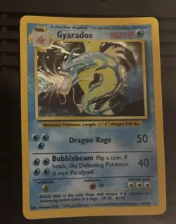 RARE Pokemon Card Gyarados 006/102 Base Holo - Image 1