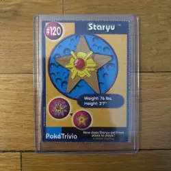 Staryu PokeTrivia 120 Pokemon Card Mewtwo Strikes Back Movie Scene - Image 1