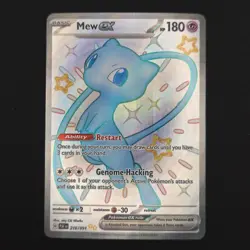 Pokemon TCG Card Mew ex 216/091 Paldean Fates Shiny Full Art - NM - Image 1