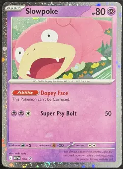Slowpoke 086 Promo Cosmos Holo Mega Evolution Promo NM Pokemon Card - Image 1