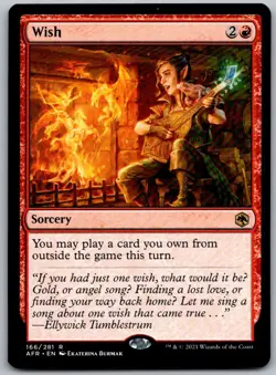 Wish 166 Rare Adventures in the Forgotten Realms Magic: The Gathering NM - Image 1