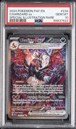 2024 POKEMON PAF EN-PALDEAN FATES SPECIAL ILLUSTRATION RARE CHARIZARD EX PSA 10 - Image 1