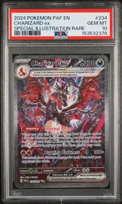 2024 POKEMON PAF EN-PALDEAN FATES SPECIAL ILLUSTRATION RARE CHARIZARD EX PSA 10 - Image 1