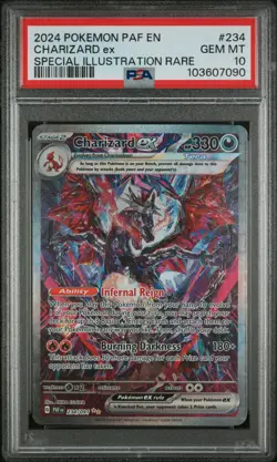 2024 POKEMON PAF EN-PALDEAN FATES SPECIAL ILLUSTRATION RARE CHARIZARD EX PSA 10 - Image 1