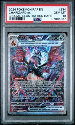 2024 Pokemon Paf EN-Paldean Fates Charizard EX Special Illustration Rare PSA 10 - Image 1