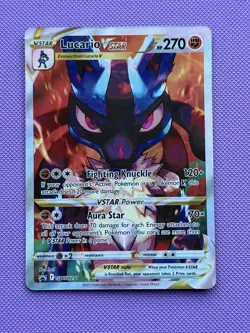 Pokemon Card TCG Crown Zenith Lucario VSTAR Holo Black Star Promo Card SWSH291 - Image 1
