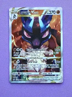 Pokemon Card TCG Crown Zenith Lucario VSTAR Holo Black Star Promo Card SWSH291 - Image 1
