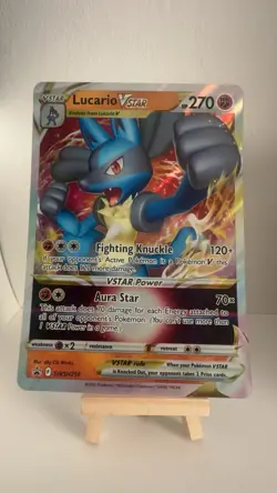 Pokemon TCG Lucario VSTAR SWSH214 Black Star Promo Card Jumbo - Image 1