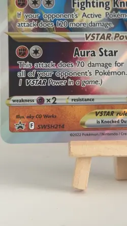 Pokemon TCG Lucario VSTAR SWSH214 Black Star Promo Card Jumbo - Image 5