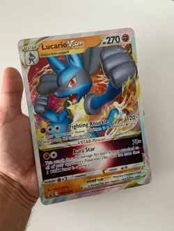 Pokemon TCG Lucario VSTAR SWSH214 Jumbo Card NM Holo Promo - Image 1