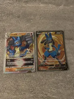 Pokemon TCG Lucario VSTAR And V Black Star Promos SWSH214/213 - Image 1