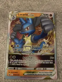 Pokemon TCG Lucario VSTAR And V Black Star Promos SWSH214/213 - Image 5