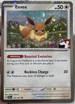 Pokemon TCG Eevee 143/191 Cosmos Holo Prize Pack Series 7 NM/M - Image 1