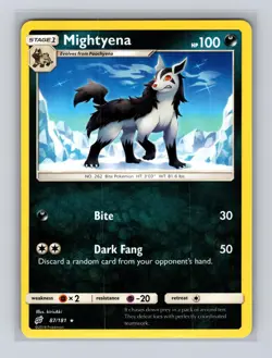 Mightyena 87/181 Rare Team Up Pokemon Near Mint NM - Image 1