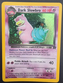 Pokemon TCG Dark Slowbro Team Rocket 12/82 Holo Rare NM/LP - Image 1