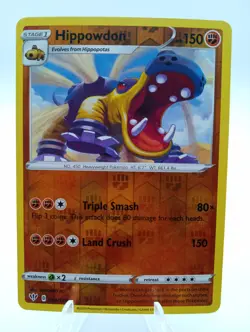 2020 Pokemon Darkness Ablaze Reverse Holo Hippowdon #094 - Image 1