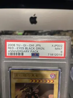 2008 YU-GI-OH! JPN YAP1-ANV PACK #JP002 RED-EYES BLACK DRAGON PSA 9 - Image 2