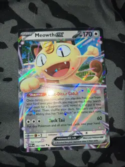 Pokemon TCG Holo Double Rare Meowth EX Perfect Order 062/088 - Image 1