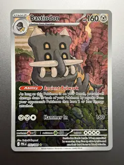 Pokemon - Bastiodon 093/084 Illustration Rare, ME: Pitch Black, Holo, Near Mint - Image 1