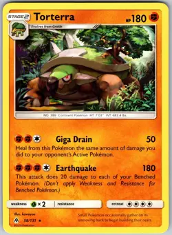 Torterra 58/131 Rare Forbidden Light Near Mint - Image 1