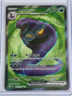 Arbok ex 2023 Pokemon 151 185/165 Ultra Rare Holo - Image 1