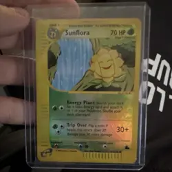 Pokemon TCG Sunflora Neo Genesis 1st Edition Rare Holo EN 70 HP Stage 1 2000 - Image 1