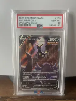 Pokemon Umbreon V Evolving Skies Full Alt Art #189 PSA 10 - Image 1