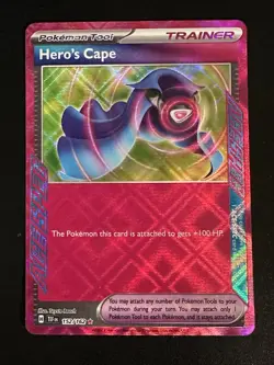 Hero's Cape 152/162 Pokemon Temporal Forces Ace Spec Holo Rare NM - Image 1