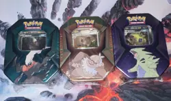 *SEALED* Pokemon TCG Triple Whammy Tin Darkrai Slaking Tyranitar 3 Tin Lot - Image 1