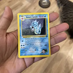 2000 Giovanni's Gyarados 5/132 WOTC Holo Rare Gym Challenge Pokemon MP Crease - Image 1