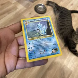 2000 Giovanni's Gyarados 5/132 WOTC Holo Rare Gym Challenge Pokemon MP Crease - Image 3