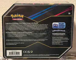 Pokemon TCG Crown Zenith Galarian Zapdos Tin 5 Booster Packs Factory Sealed New - Image 2