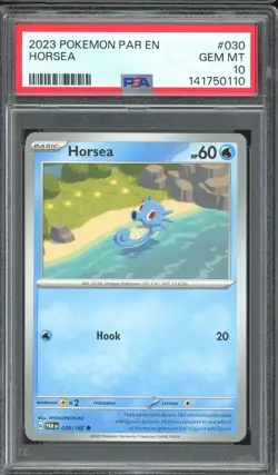 Pokemon TCG Scarlet & Violet Paradox Rift #030 Horsea PSA 10 - Image 1