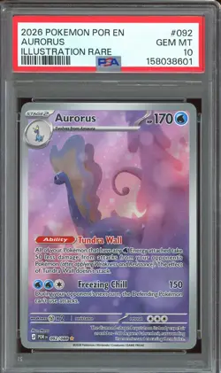 2026 Pokemon TCG ME Perfect Order #092 Aurorus Illustration Rare PSA 10 GEM MINT - Image 1