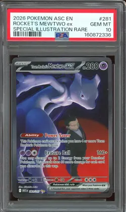2026 Pokemon ME Ascended Heroes #281 Team Rocket's Mewtwo ex SIR PSA 10 GEM MINT - Image 1