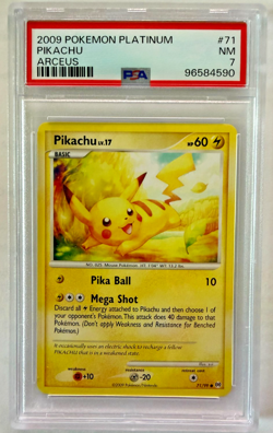 PSA 7 Pikachu #71/99 Pokemon Platinum Arceus 2009 Near Mint-Mint Condition - Image 1