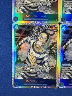 One Piece - 4x Playset Mr.3(Galdino) (056) OP16-056 The Time of Battle Foil NM - Image 3