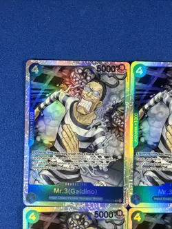 One Piece - 4x Playset Mr.3(Galdino) (056) OP16-056 The Time of Battle Foil NM - Image 4
