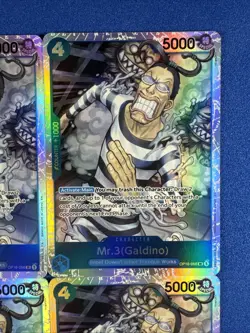 One Piece - 4x Playset Mr.3(Galdino) (056) OP16-056 The Time of Battle Foil NM - Image 5