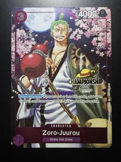 ONE PIECE ZORO-JUUROU (LP) 2025 CHAMPIONSHIP 2025-26 EVENT PACK #06 Stamped - Image 1
