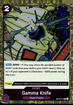 Gamma Knife (Pirate Foil) OP05-077 The Best- Vol. 2 One Piece NM - Image 1
