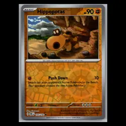 Destined Rivals - Hippopotas - 105/182 - Reverse Holo - TCG Pokemon Card - Image 1