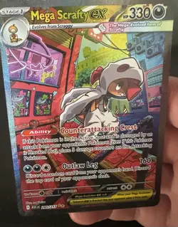 Pokemon TCG Mega Scrafty Ex Special Illustration Rare Ascended Heroes 285/217 - Image 2