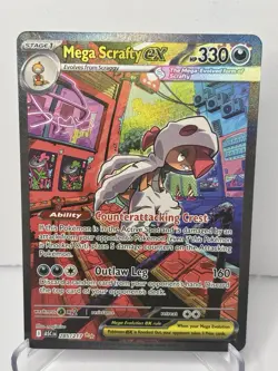 Mega Scrafty EX - Special Illustration Rare 285/217 Ascended Heroes Pokemon TCG - Image 1