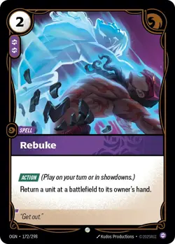 Rebuke OGN-172 Common Riftbound Card - NM - Image 1