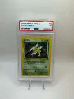 SCYTHER HOLO 10/64 1999 POKEMON JUNGLE PSA 1 - Image 1