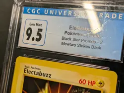 Pokemon CGC 9.5 Electabuzz #2 (WB Movie Stamp) - Black Star Promos - Image 3
