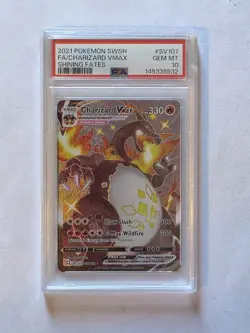 PSA 10 Pokemon Charizard VMAX Shining Fates Shiny Vault SV107/SV122 Holo - Image 1