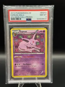 2013 POKEMON BW PROMO SYLVEON COLLECTION #BW92 ESPEON-HOLO PSA 8 Graded Card - Image 2